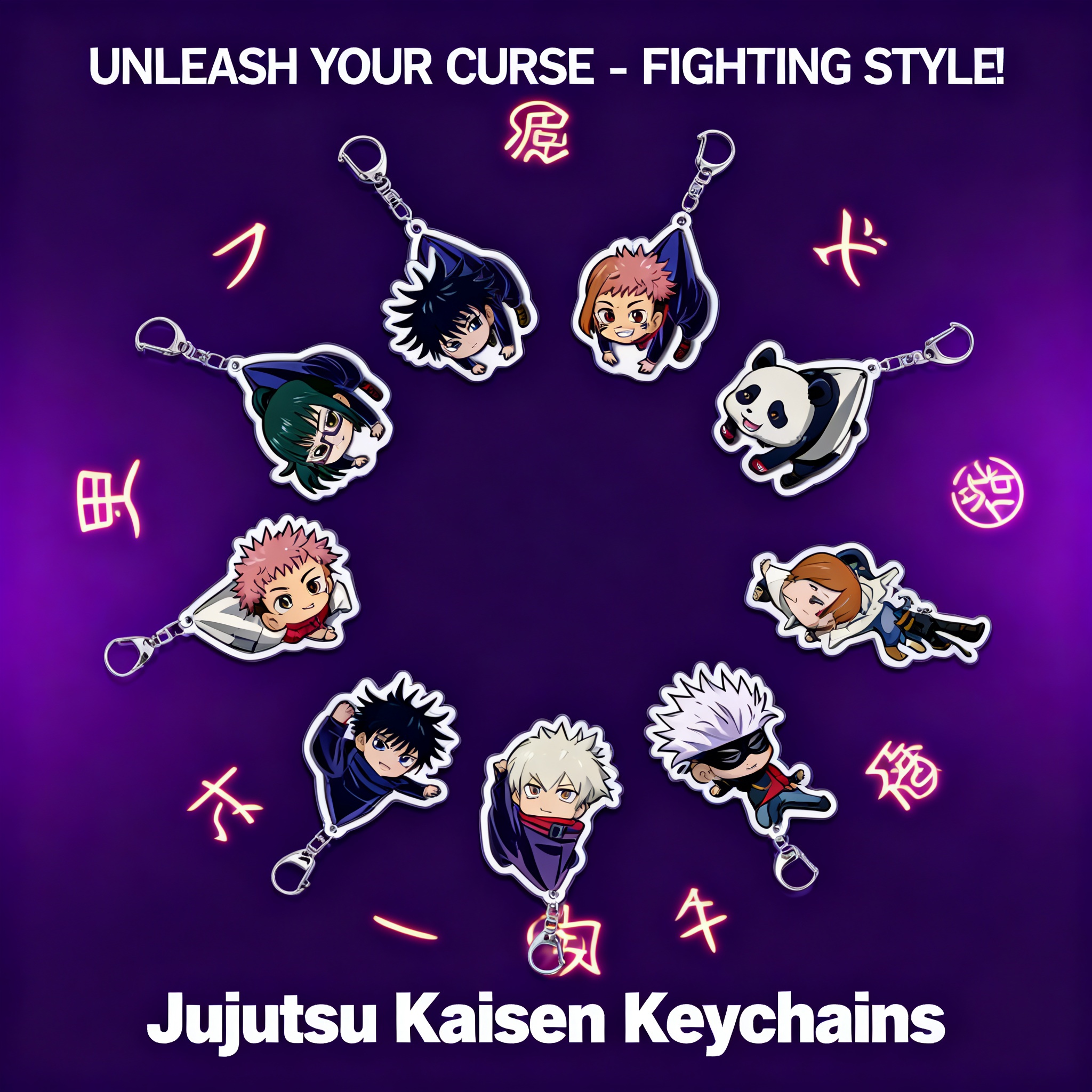 Anime Jujutsu Kaisen Merchandise - Anime Keychain Acrylic Keychain Jujutsu Kaisen
