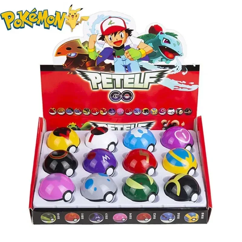 Anime Merchandise Figure - 12Pcs Pokemon Figure Pokeball Toys Pikachu