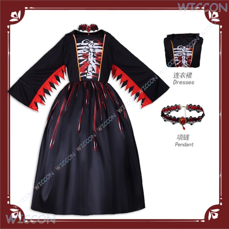 Anime Merchandise Dress - Halloween Witch Costume forGirls Black Cosplay
