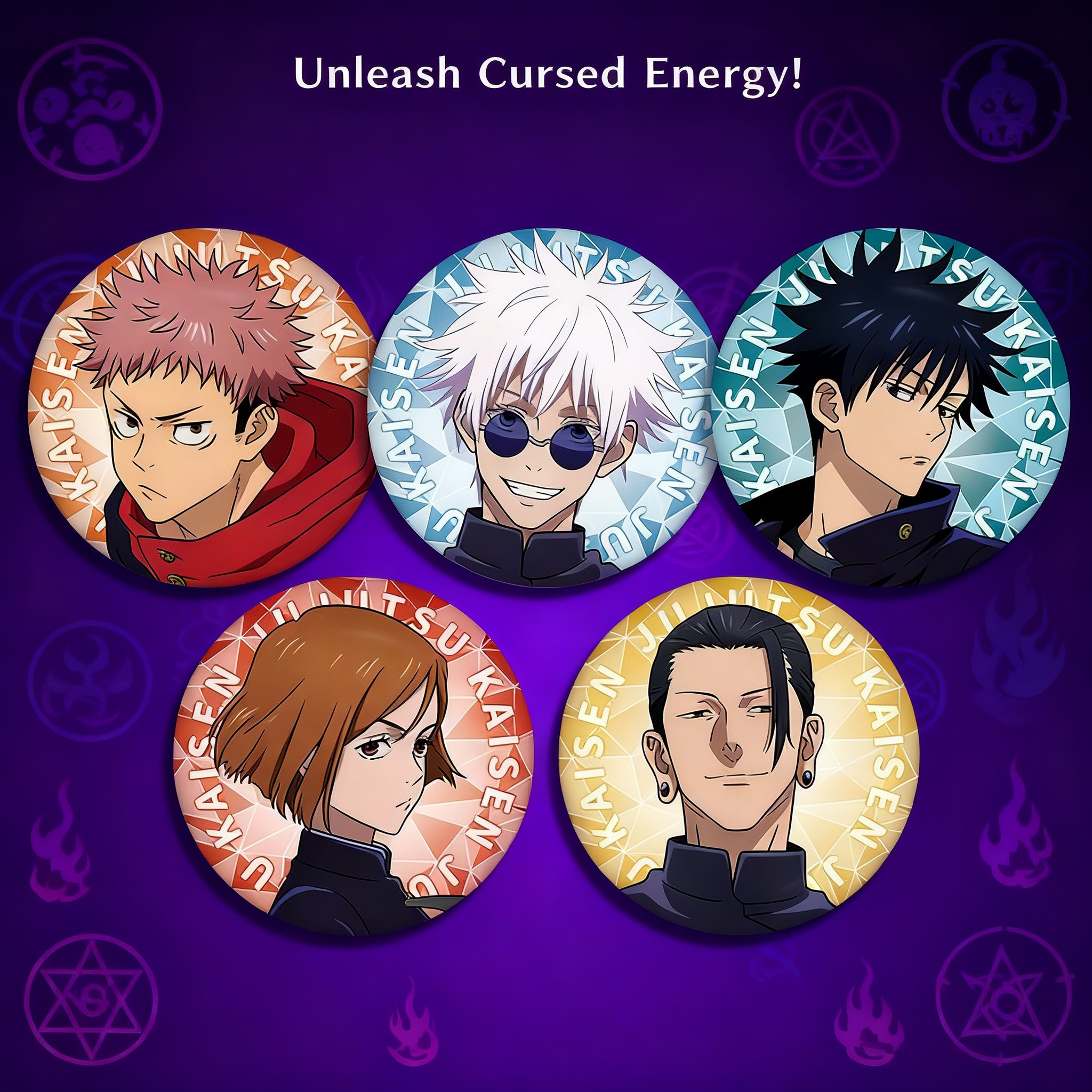 Anime Badge Jujutsu Kaisen 58  - Anime Jujutsu Kaisen Merchandise avaliação e preço