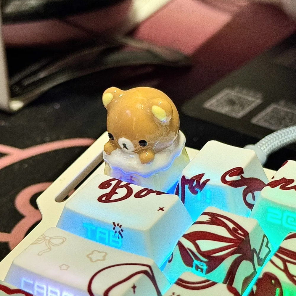 Kawaii Rilakkuma Keycaps Relax - Keycap Artisan Anime avaliação e preço