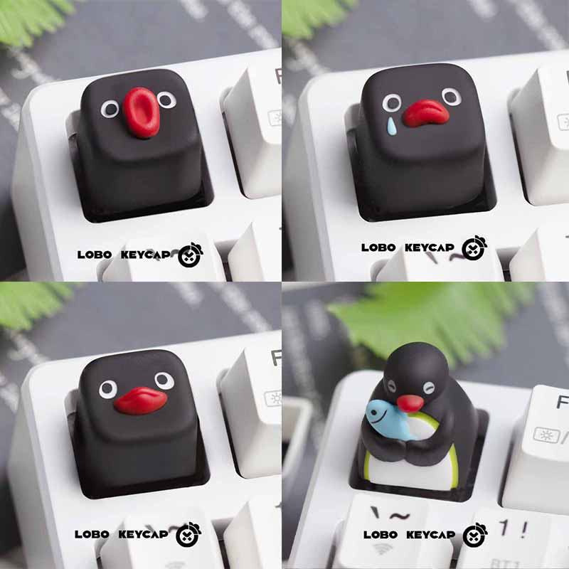 Cute Pingu Anime Series Pengui - Keycap Artisan Anime avaliação e preço