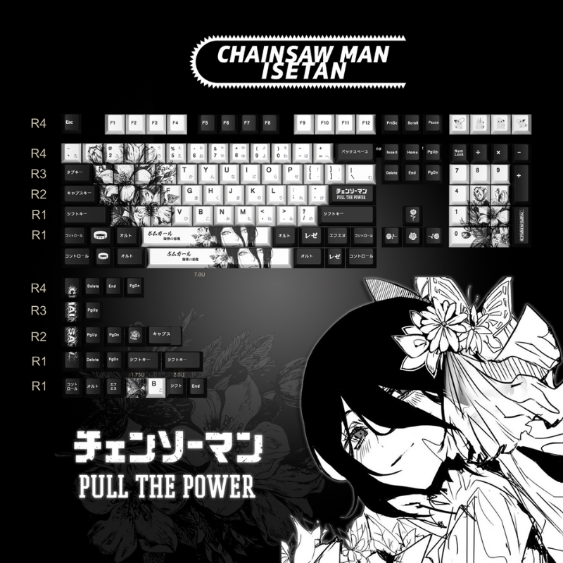 Reze Keycaps Chainsaw Man Them - Keycap Artisan Anime avaliação e preço