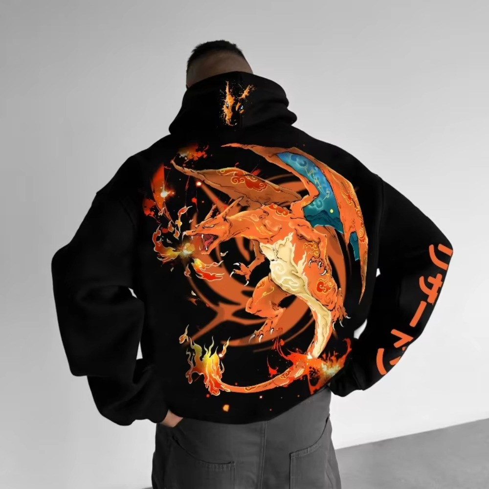 Pokemon Hoodie Charizard Print - Anime Merchandise Shop avaliação e preço